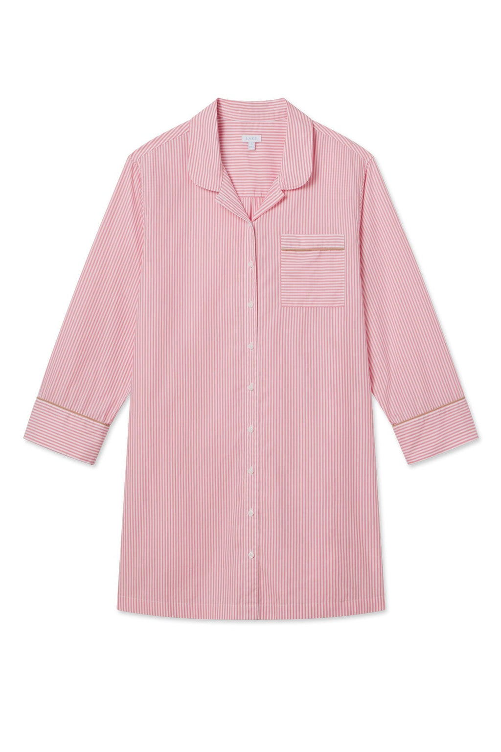 Poplin Piped Nightgown in Gelato Riviera Stripe
