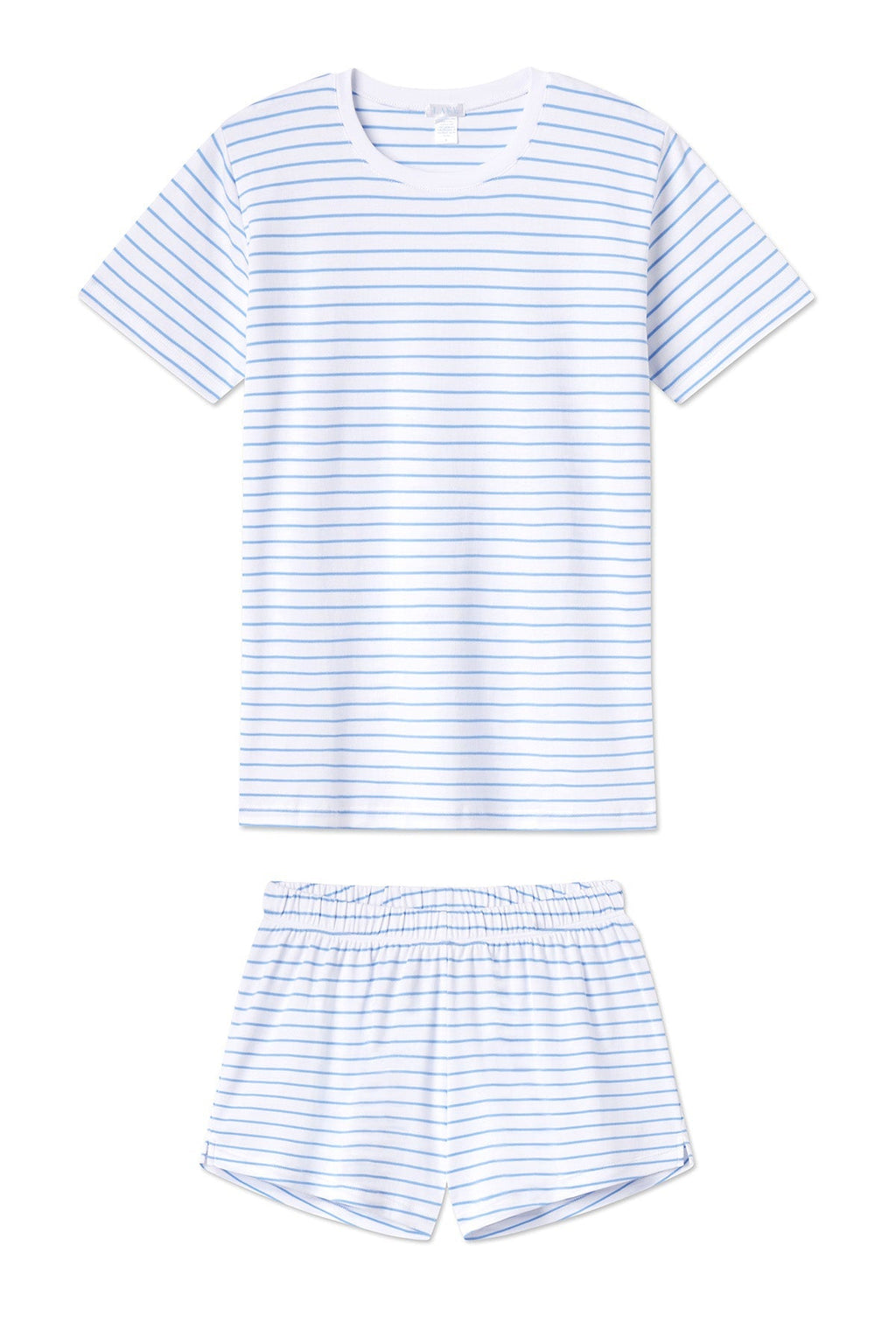 Pima Crew Shorts Set in Baltic Blue
