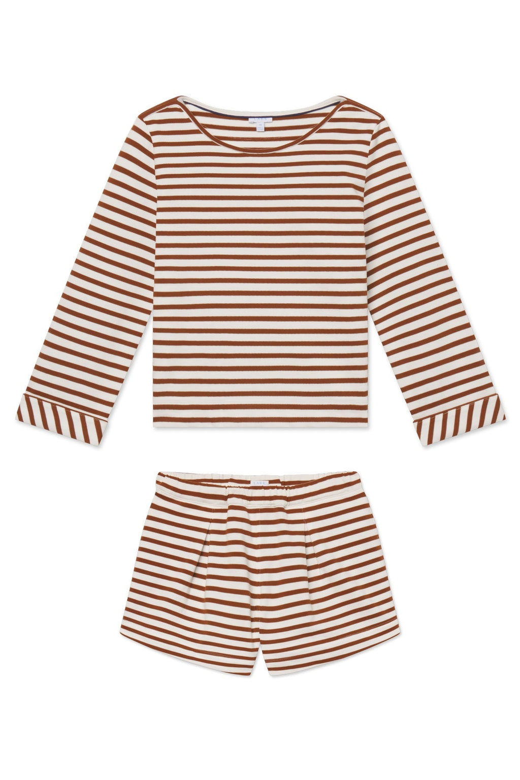 Field Short Set in Cinnamon Tricot Stripe