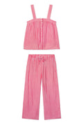 Hamptons Pants Set in Bougainvillea Stripe Gauze