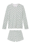Pima Crew Long-Short Set in Field Green Sprig