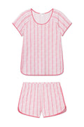 Pima Shorts Set in Winterberry Jasmine Vine