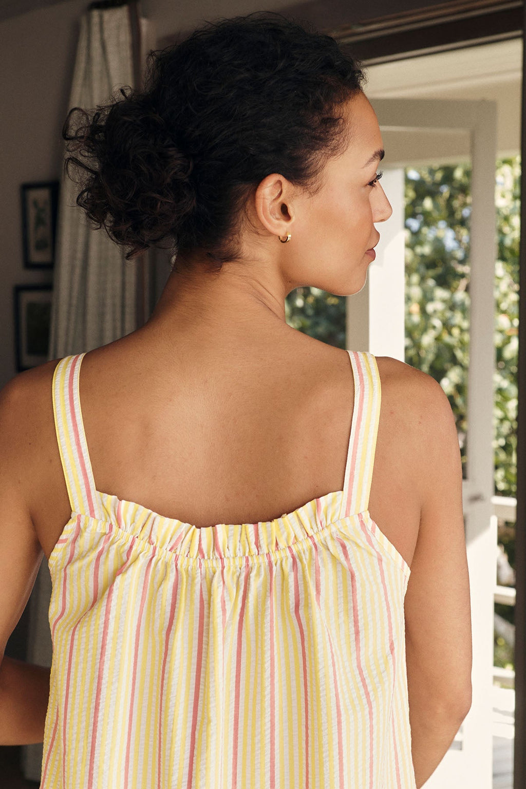 Alice Nightgown in Zest Coastline Seersucker