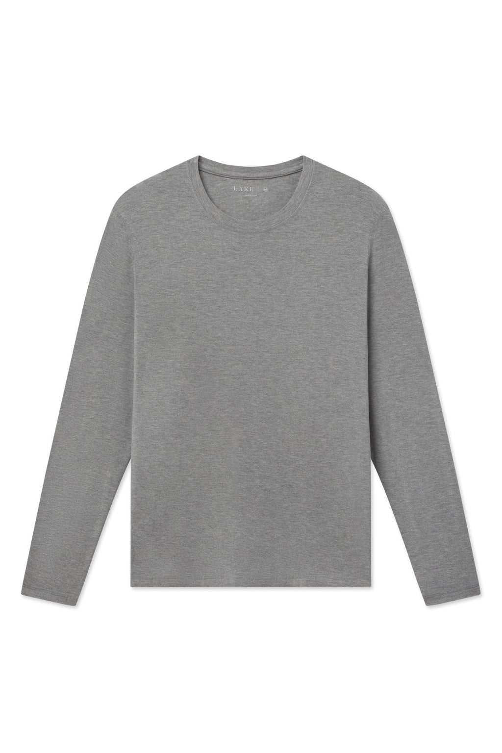 Men's Long Sleeve Bamboo Tee in Heather Gray