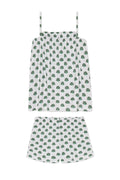 Pima Ruffle Shorts Set in Eden Scallop Shell