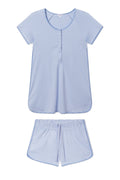 Pima Maternity Shorts Set in Hydrangea