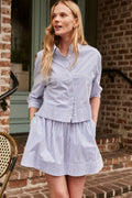 Switch Skirt Set in Diver Blue Bengal Stripe