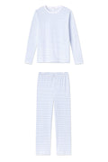 Pima Crew Long-Long Set in Baltic Blue