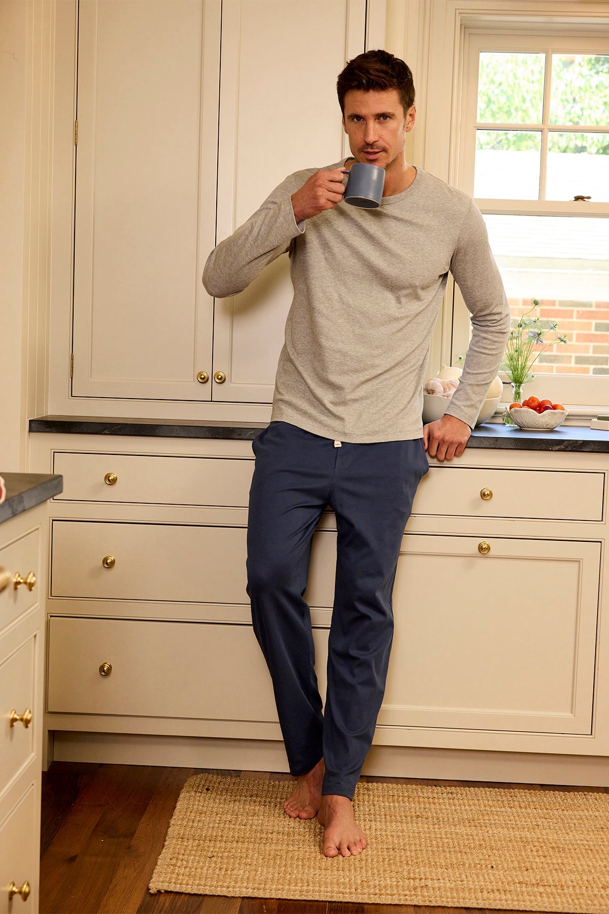 Men's Pima Sleep Pants in Navy