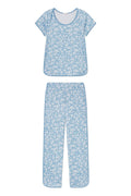 Pima Short-Long Set in Serene Blue Anemones