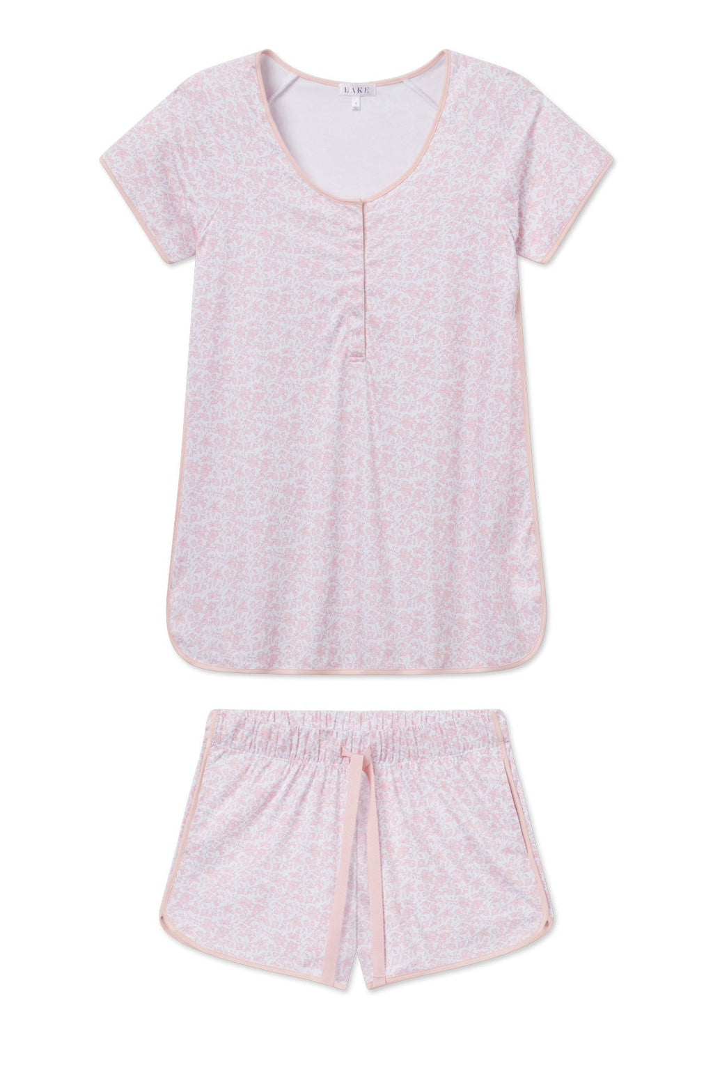 Pima Maternity Shorts Set in English Rose Garden Floral