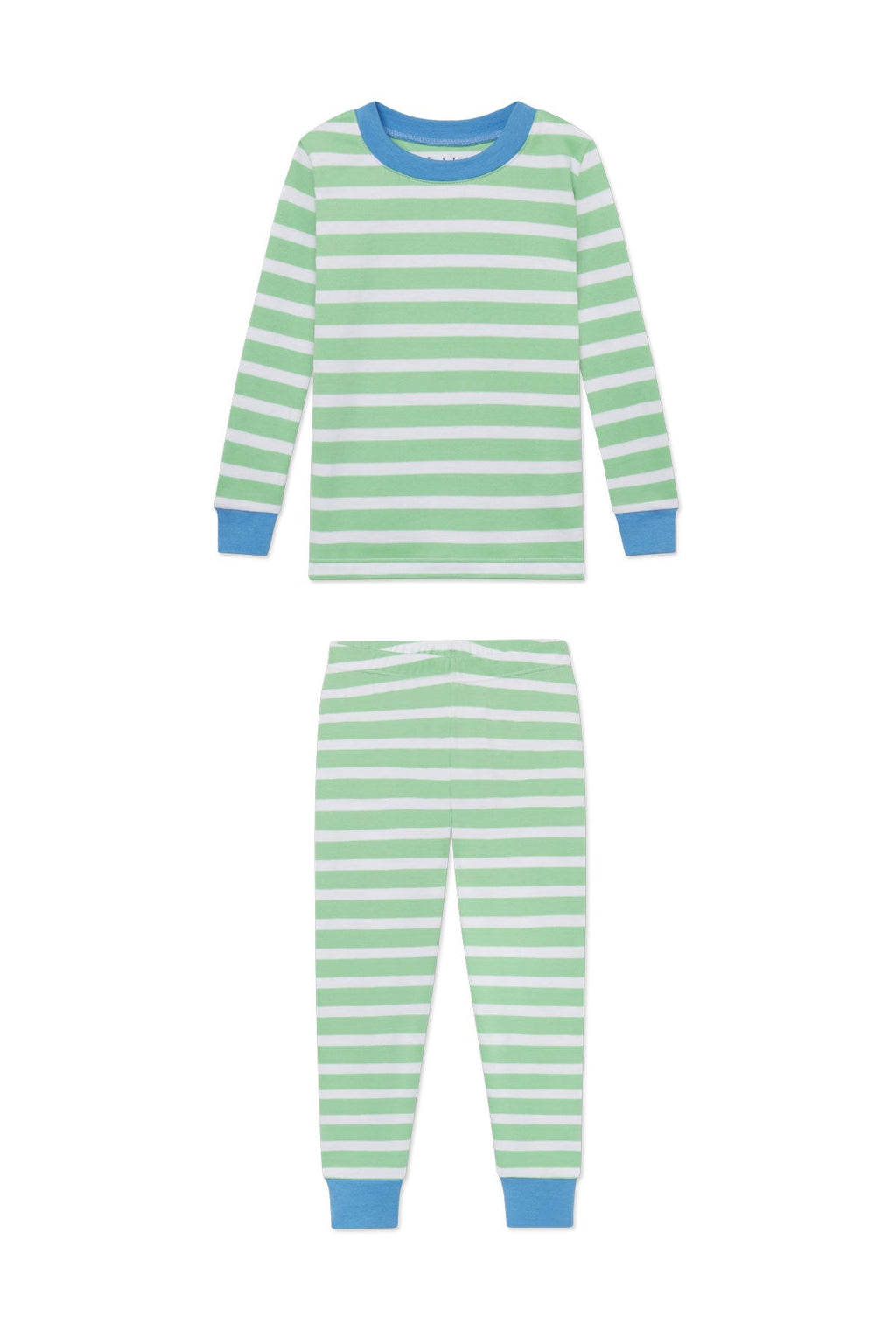 Kids Long-Long Set in Field Green Hull Stripe