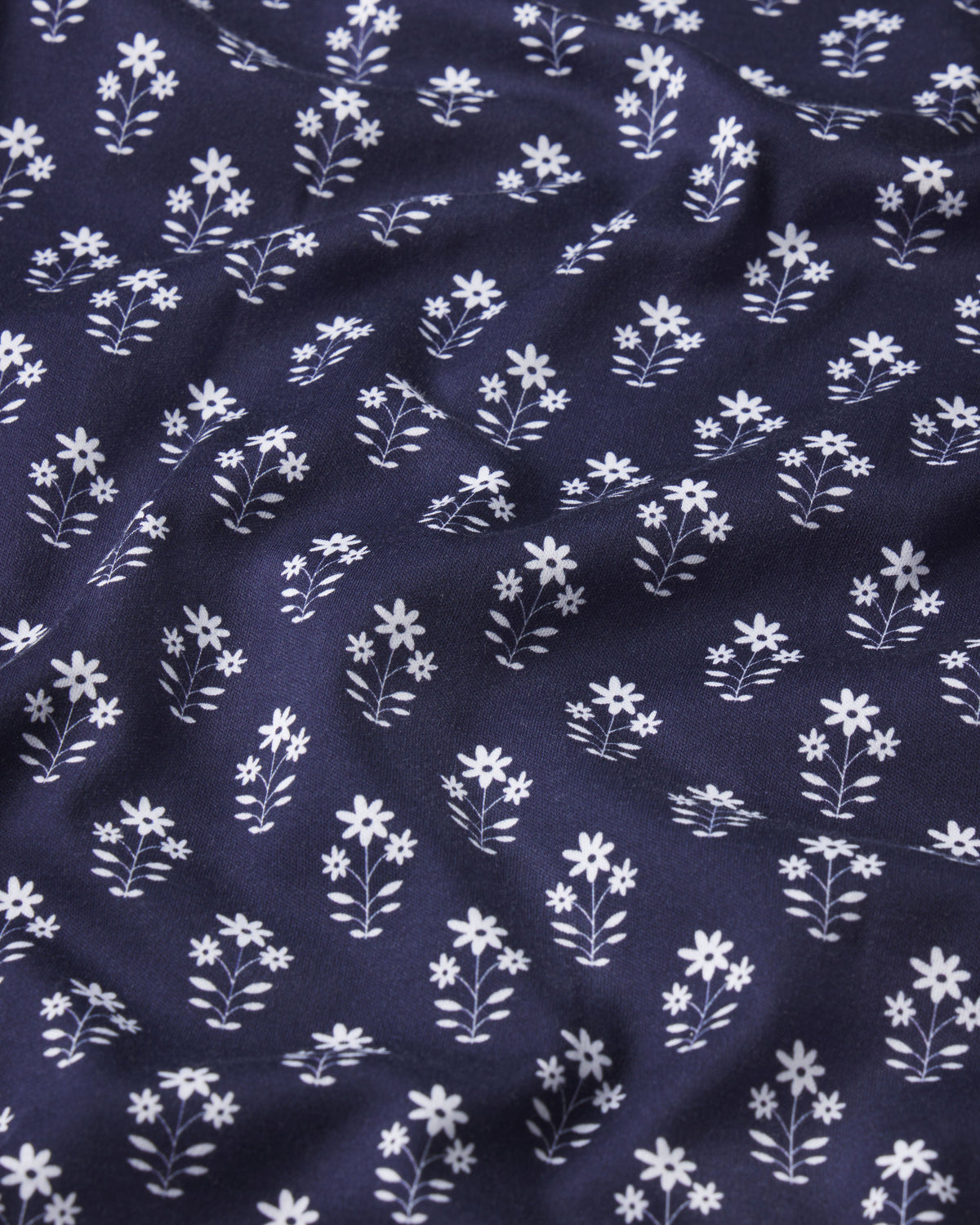 Pima Short-Long Set in English Navy Posy