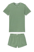 Pima Crew Shorts Set in Comfrey Club Stripe