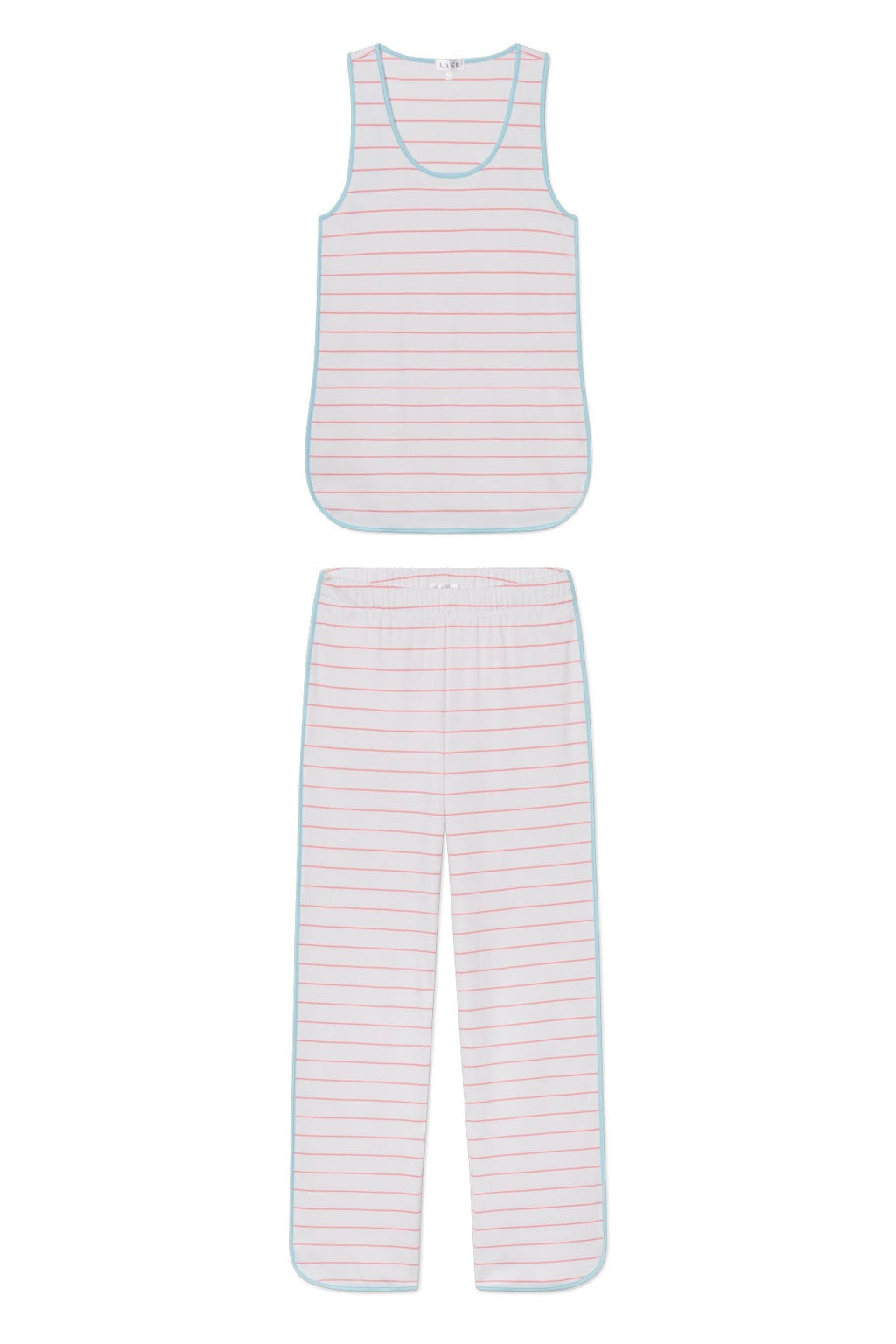 Pima Tank-Long Set in Gelato Boating Stripe