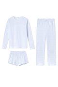 Pima Crew Long Sleeve Bundle in Baltic Blue