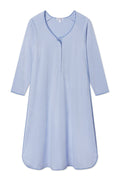 Pima Maternity Long Sleeve Nightgown in Hydrangea