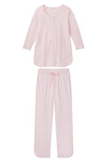 Pima Maternity Long-Long Set in English Rose Stripe