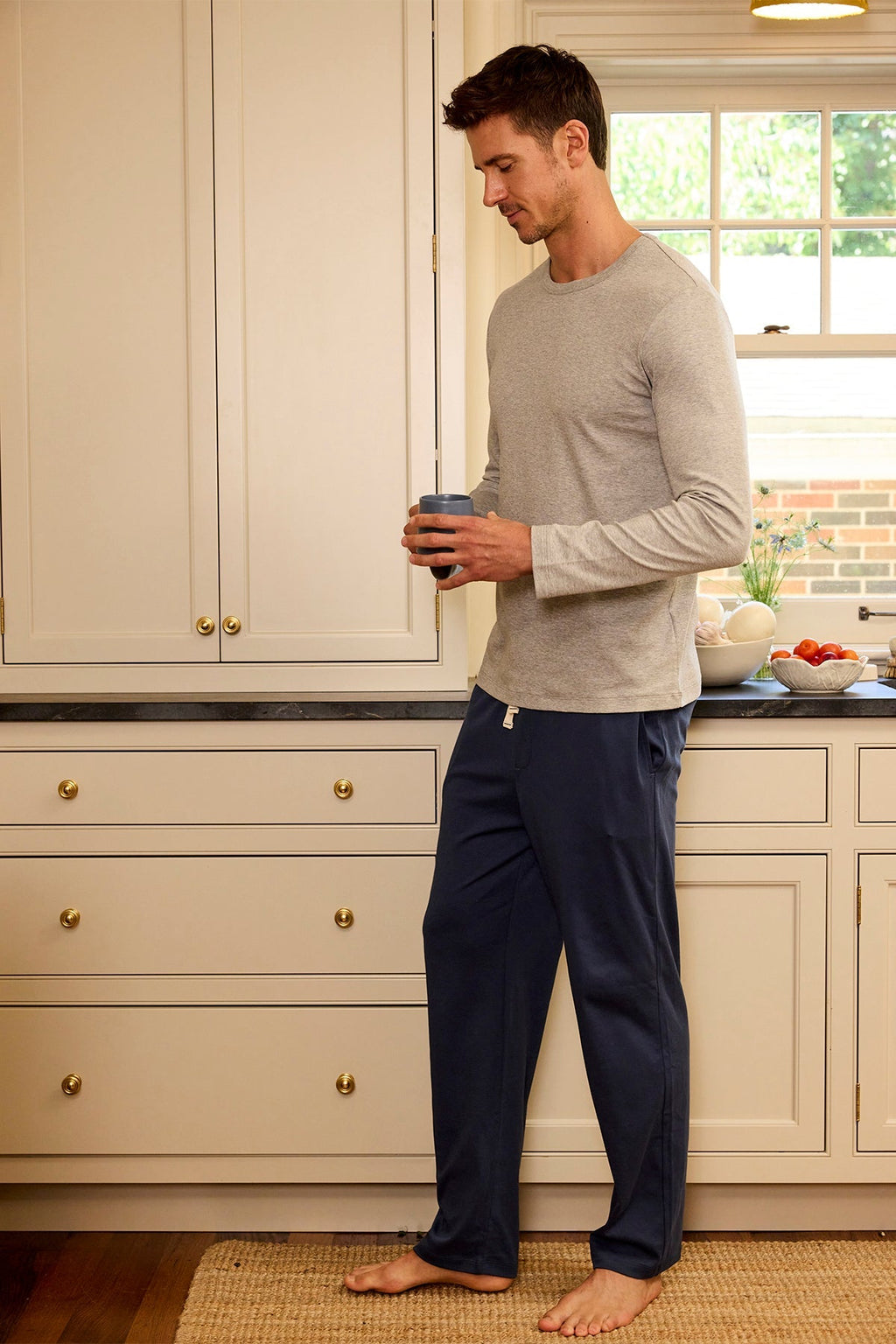 Men's Pima Sleep Pants in Navy