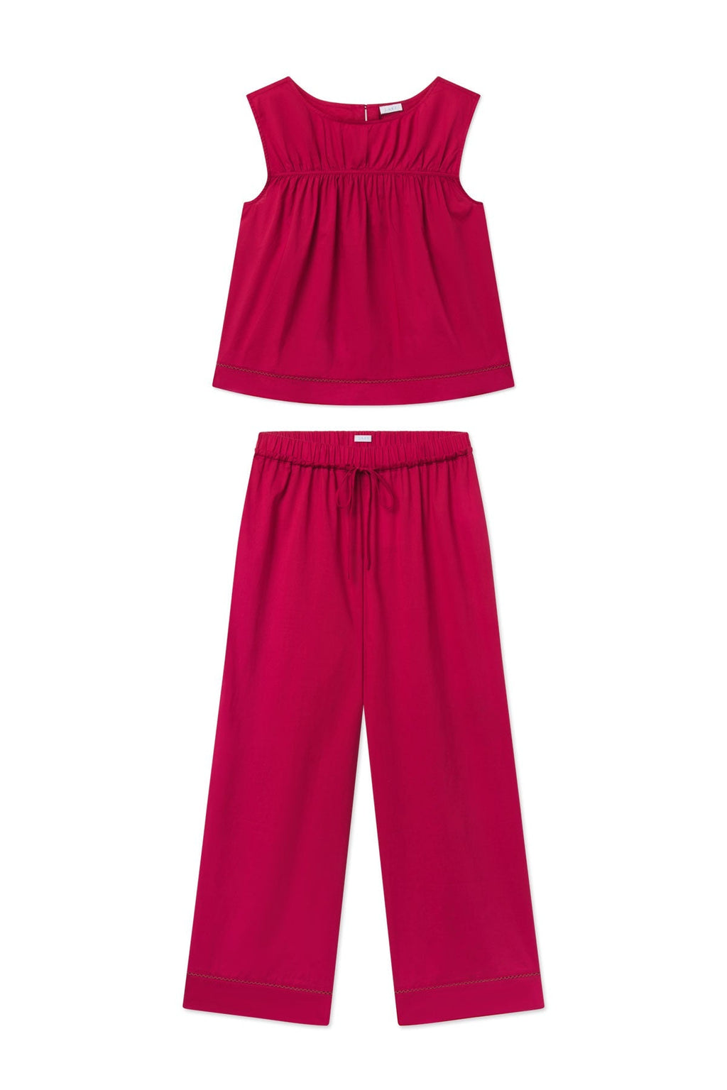 Celeste Tank-Long Set in Bordeaux