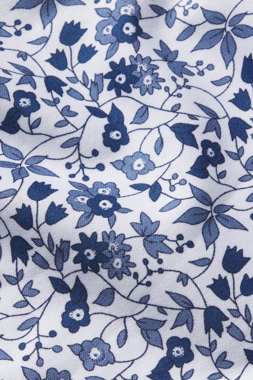 Pima Crew Long-Long Set in Sea Depth Garden Floral